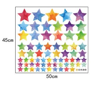 Decal sao sắc màu